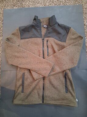 Eddie Bauer Brown full zip sweater Medium